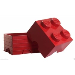 LEGO STORAGE SCATOLA CONTENITORE GIGANTE RED ROSSO 2X2 PORTA MATTONCINI