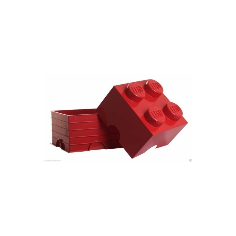 LEGO STORAGE SCATOLA CONTENITORE GIGANTE RED ROSSO 2X2 PORTA MATTONCINI