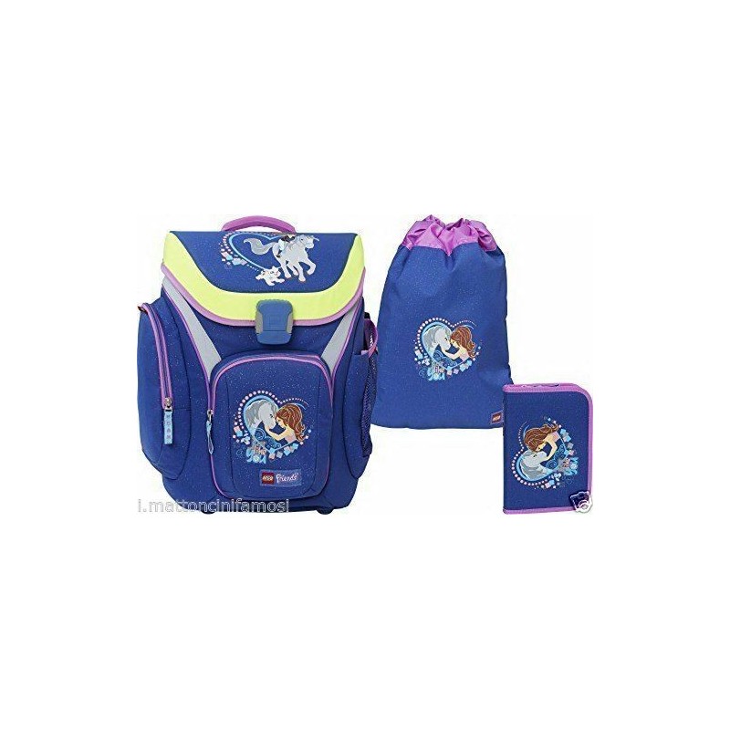 LEGO FRIENDS ZAINO + ASTUCCIO + SACCA HORSE CAVALLI BRILLANTI LEGO FRIENDS ZAINO + ASTUCCIO + SACCA HORSE CAVALLI BRILLANTI