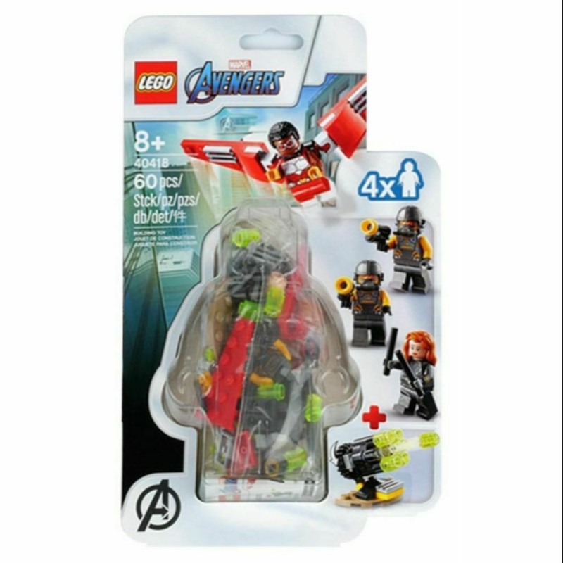 LEGO 40418 SET ACCESSORI TEAM FALCON E BLACK WIDOW MINIFIGURES SUPER HEROES LEGO 40418 SET ACCESSORI TEAM FALCON E BLACK WIDOW MINIFIGURES SUPER HEROES