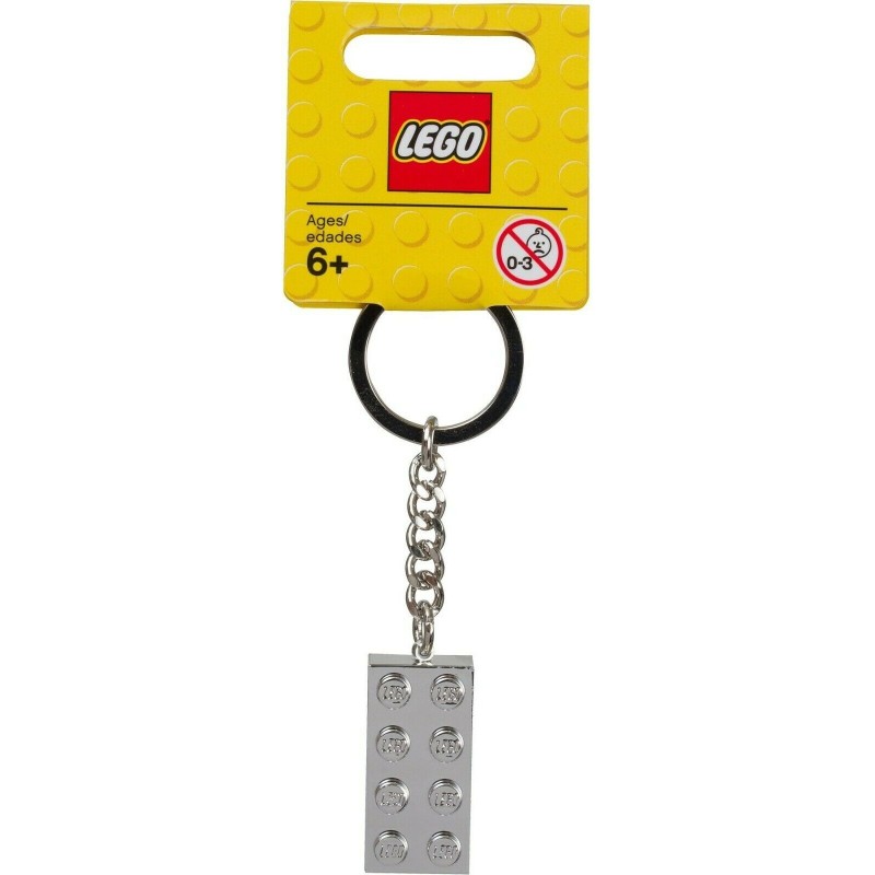 LEGO 851406 PORTACHIAVI CON MATTONCINO 2X4 METALLIZZATO SILVER LEGO 851406 PORTACHIAVI CON MATTONCINO 2X4 METALLIZZATO SILVER