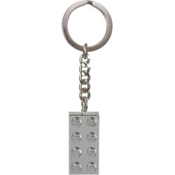 LEGO 851406 PORTACHIAVI CON MATTONCINO 2X4 METALLIZZATO SILVER