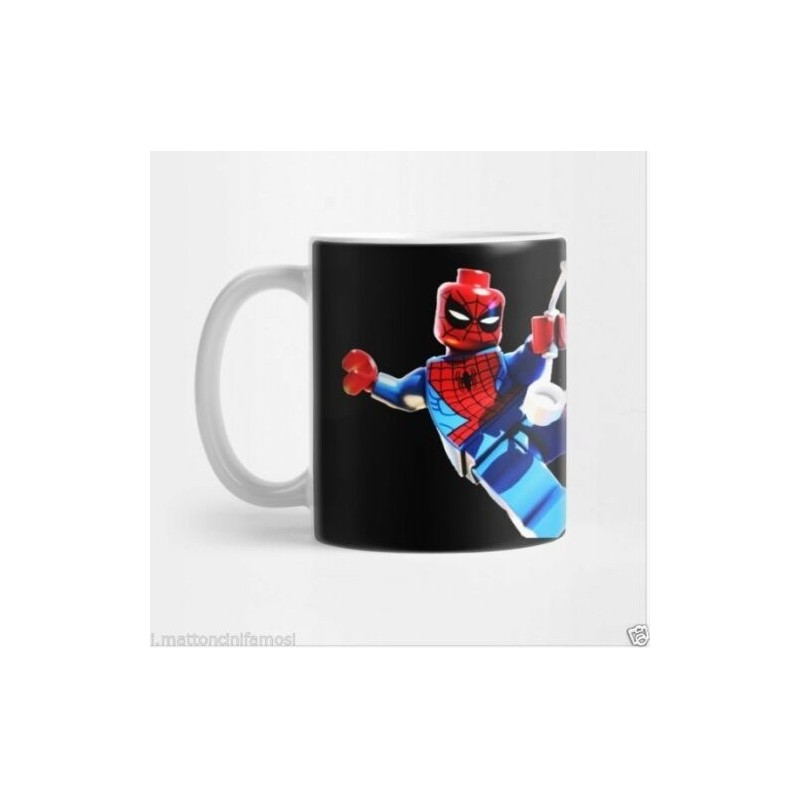 LEGO TAZZA CERAMICA COLAZIONE PRANZO CENA Mug SUPER HEROES SPIDERMAN