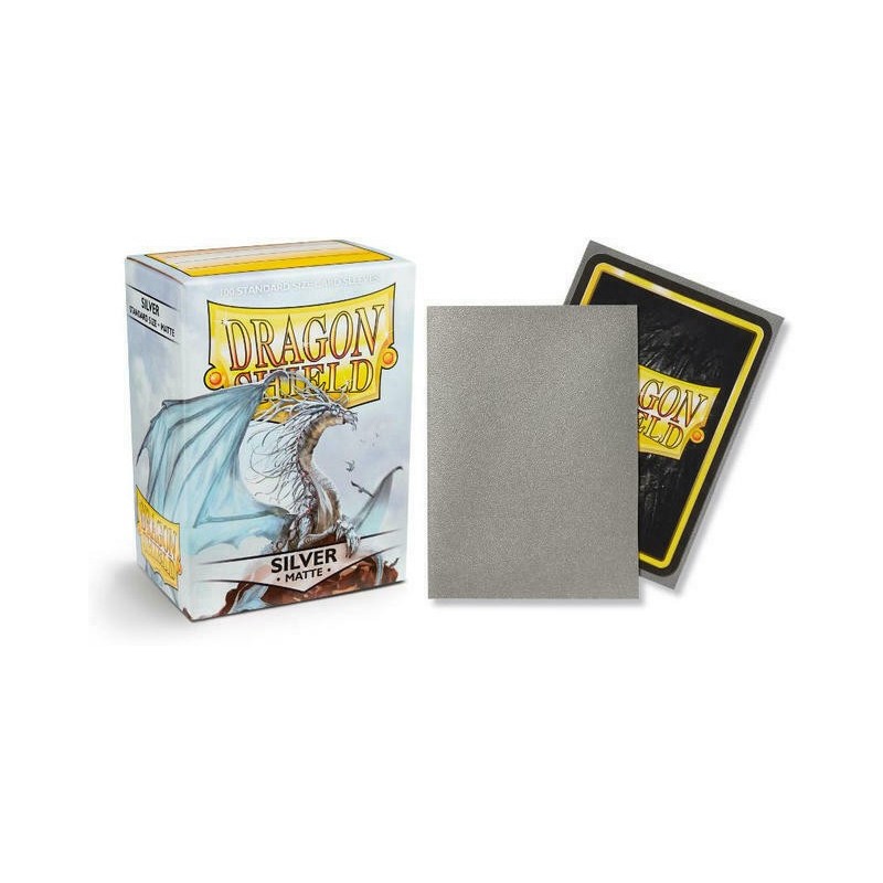 DECK DRAGON SHIELD MATTE SLEEVES SILVER (100 BUSTINE) 63X88MM - 11008