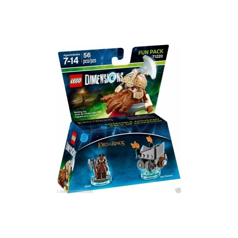 LEGO DIMENSIONS 71220 Fun Pack Gimli THE LORD OF THE RING SUBITO DISPONIBILE