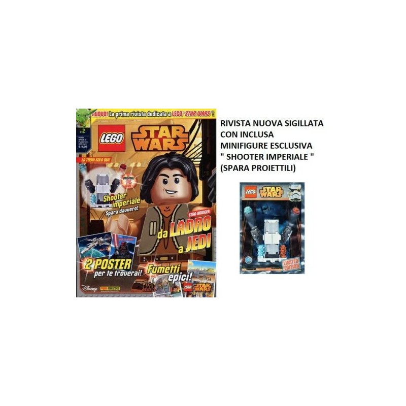 LEGO STAR WARS RIVISTA MAGAZINE N. 2 IN ITALIANO + POLYBAG SHOOTER IMPERIALE ...