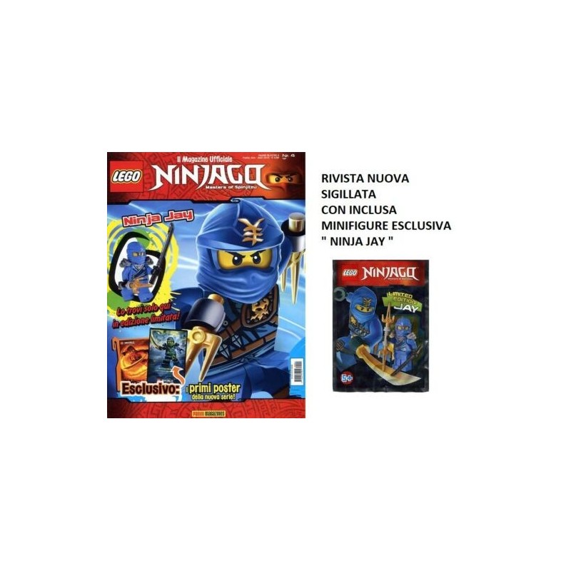 LEGO NINJAGO RIVISTA MAGAZINE N. 4 IN ITALIANO + POLYBAG JAY NUOVO SIGILLATO