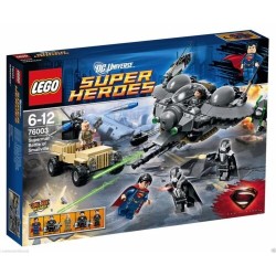 LEGO 76003 DC COMICS SUPER HEROES BATTAGLIA DI SMALLVILLE SUPERMAN leg rovinata