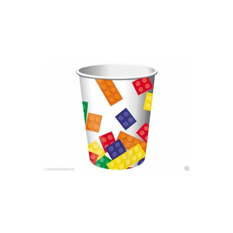LEGO 102054 BICCHIERI LEGO PARTY HAPPY BIRTHDAY FESTA COMPLEANNO 8pz 266ml LEGO 102054 BICCHIERI LEGO PARTY HAPPY BIRTHDAY FESTA COMPLEANNO 8pz 266ml