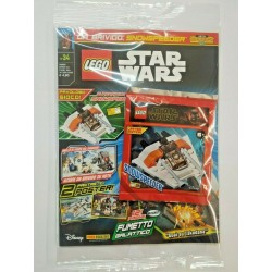 LEGO STAR WARS RIVISTA MAGAZINE 34 IN ITALIANO + MINIFIGURE SNOWPEEDER