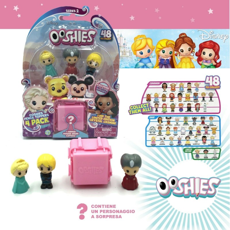 OOSHIES BLISTER 3+1 TOP MATITA COLLEZIONABILI PRINCIPESSE SERIE 2 CON ELSA E ...