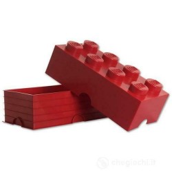 LEGO STORAGE SCATOLA CONTENITORE GIGANTE ROSSO RED 2X4 PORTA MATTONCINI CIBO