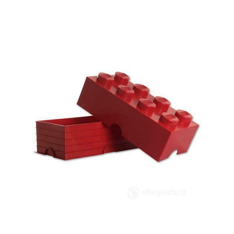 LEGO STORAGE SCATOLA CONTENITORE GIGANTE ROSSO RED 2X4 PORTA MATTONCINI CIBO