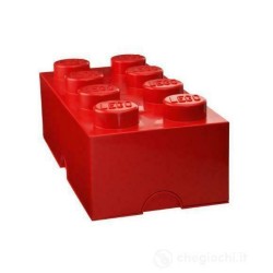 LEGO STORAGE SCATOLA CONTENITORE GIGANTE ROSSO RED 2X4 PORTA MATTONCINI CIBO