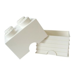 LEGO STORAGE SCATOLA CONTENITORE GIGANTE BIANCO WHITE 2X2 PORTA MATTONCINI CIBO