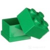 LEGO CONTENITORE VERDE GREEN 2X2 LUNCH MINI BOX BATTESIMO COMUNIONE CONFETTI