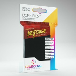 KEYFORGE EXOSHIELDS TOURNAMENT SLEEVES 40 BUSTINE OPACHE NERE 66X92mm 6052