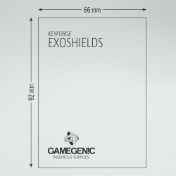 KEYFORGE EXOSHIELDS TOURNAMENT SLEEVES 40 BUSTINE OPACHE NERE 66X92mm 6052