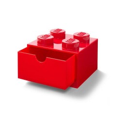 LEGO STORAGE SCATOLA CONTENITORE PICCOLA CON CASSETTO ROSSO 2X2 - 15,8x15,8x13cm