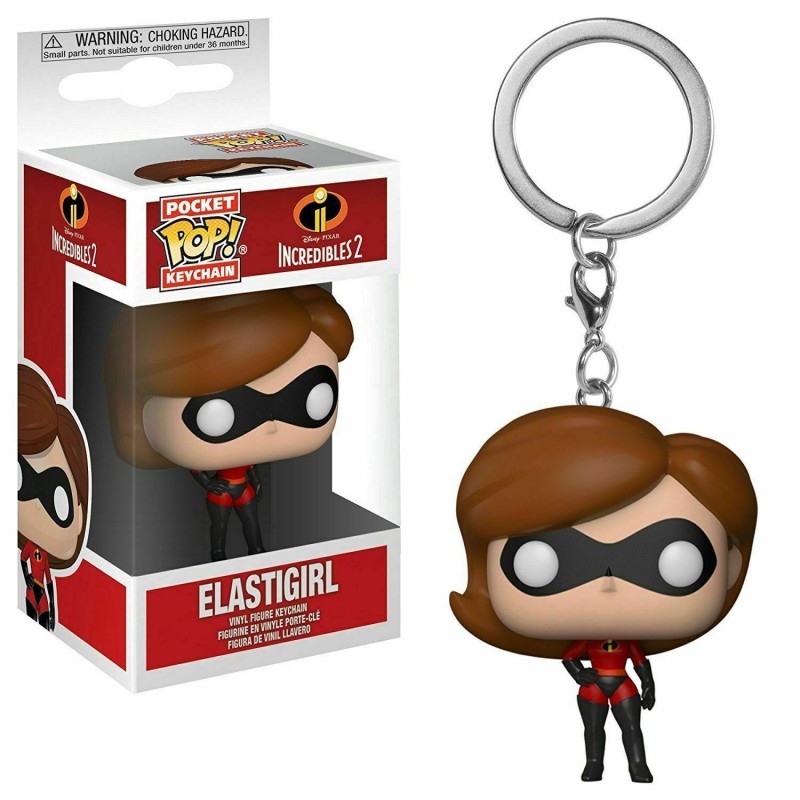 ELASTIGIRL POCKET FUNKO POP KEYCHAIN INCREDIBILI 2 MOVIE PORTACHIAVI 4 CM VINYL