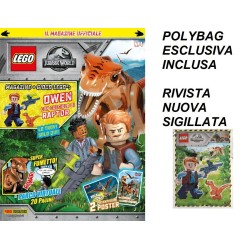 LEGO JURASSIC WORLD RIVISTA MAGAZINE N. 4 IN ITALIANO + POLYBAG ESCLUSIVA NUOVA