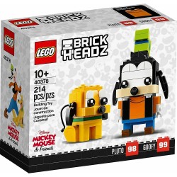 LEGO 40378 BRICKHEADZ PLUTO E GOOFY - PIPPO E PLUTO DISNEY MICKEY MOUSE FRIENDS