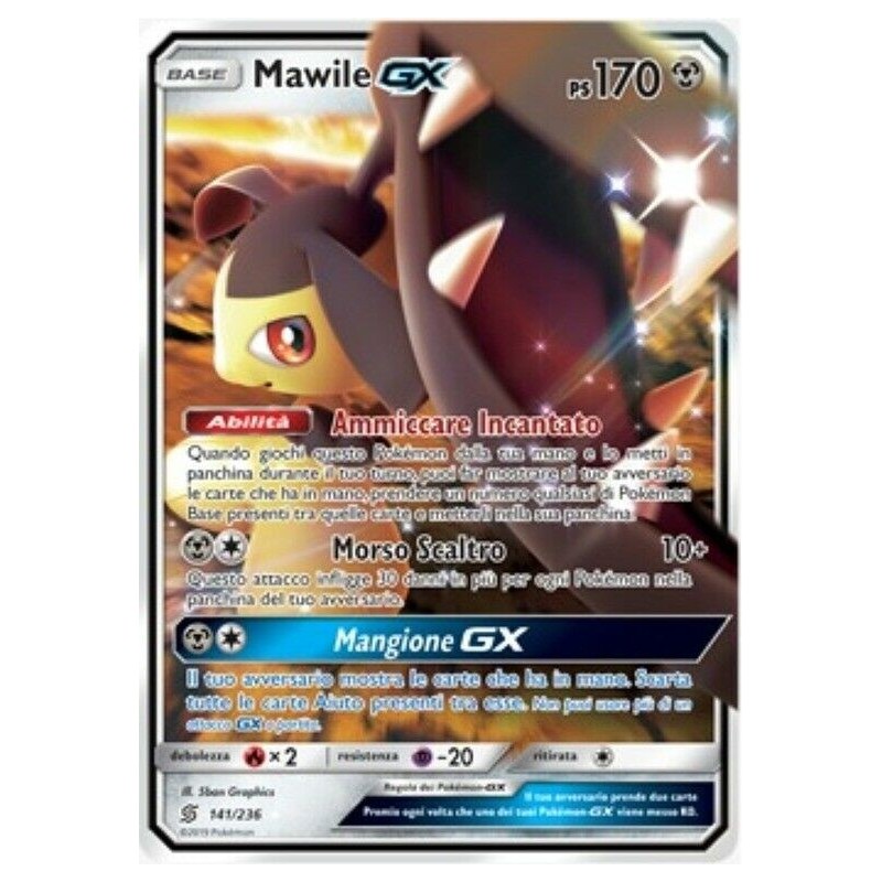 MAWILE GX 141/236 SINTONIA MENTALE Pokémon CARTA RARA OLOGRAFICA ITALIANO MINT