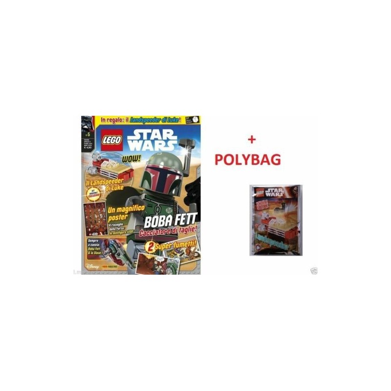 LEGO STAR WARS RIVISTA MAGAZINE NR. 5 IN ITALIANO + POLYBAG LANDSPEEDER