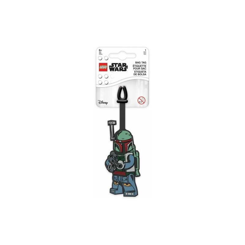 LEGO 5005818 BOBA FETT STAR WARS ETICHETTA PER BORSA BAGAGLI 7X9cm - 2019