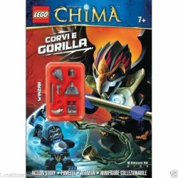 LEGO ACTIVITY LEGEND OF CHIMA  RIVISTA FUMETTO CORVI E GORILLA
