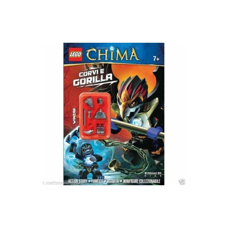 LEGO ACTIVITY LEGEND OF CHIMA  RIVISTA FUMETTO CORVI E GORILLA