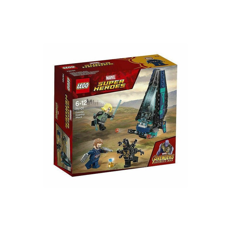 LEGO MARVEL SUPER HEROES 76101 Outrider Dropship Attack Avengers MAR - 2018