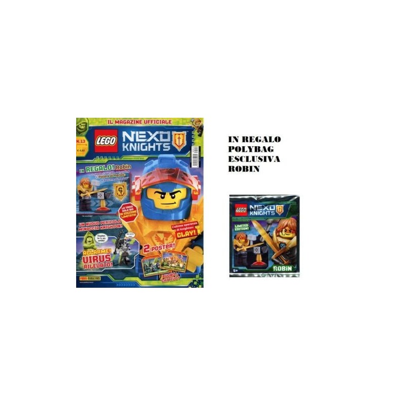 LEGO NEXO KNIGHTS RIVISTA MAGAZINE N. 13 ITALIANO + POLYBAG ROBIN NUOVO SIGIL... LEGO NEXO KNIGHTS RIVISTA MAGAZINE N. 13 ITALIANO + POLYBAG ROBIN NUOVO SIGIL...