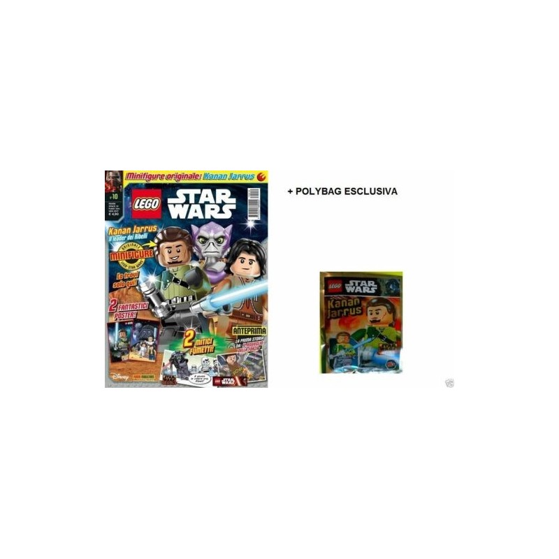LEGO STAR WARS RIVISTA MAGAZINE NR. 10 IN ITALIANO + POLYBAG KANAN JARRUS