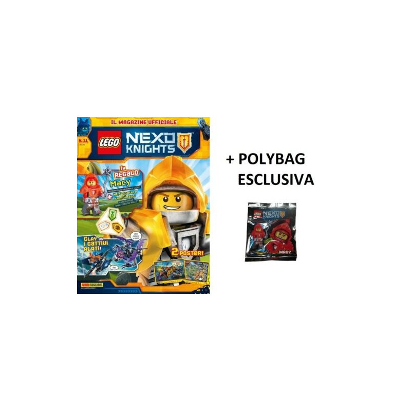 LEGO NEXO KNIGHTS RIVISTA MAGAZINE N. 11 ITALIANO + POLYBAG MACY SIGILLATO LEGO NEXO KNIGHTS RIVISTA MAGAZINE N. 11 ITALIANO + POLYBAG MACY SIGILLATO