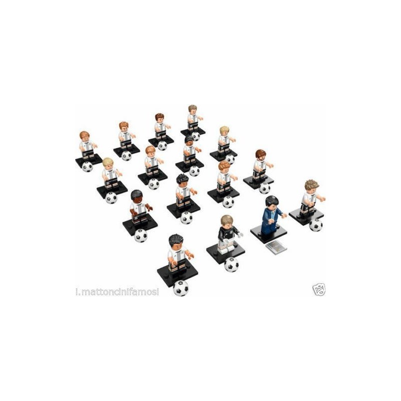 LEGO 71014 MINIFIGURES 16 MINIFIGURE ALL SERIE COMPLETA GERMANIA GERMANY CALCIO