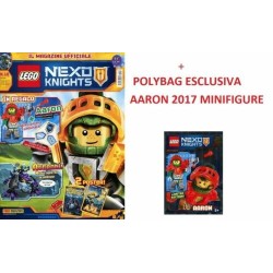 LEGO NEXO KNIGHTS RIVISTA MAGAZINE N. 10 IN ITALIANO + POLYBAG AARON 2017