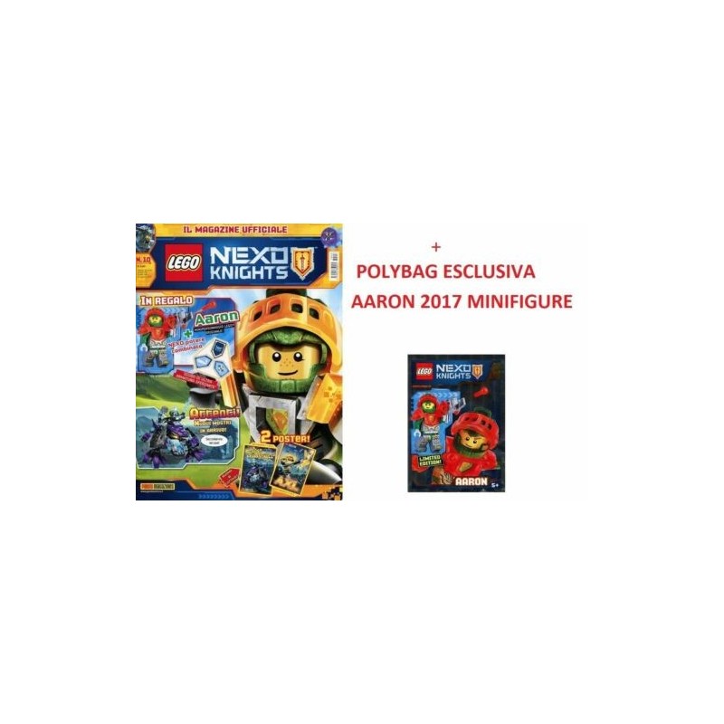 LEGO NEXO KNIGHTS RIVISTA MAGAZINE N. 10 IN ITALIANO + POLYBAG AARON 2017 LEGO NEXO KNIGHTS RIVISTA MAGAZINE N. 10 IN ITALIANO + POLYBAG AARON 2017