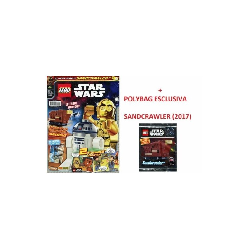 LEGO STAR WARS RIVISTA MAGAZINE NR. 14 IN ITALIANO + POLYBAG SANDCRAWLER