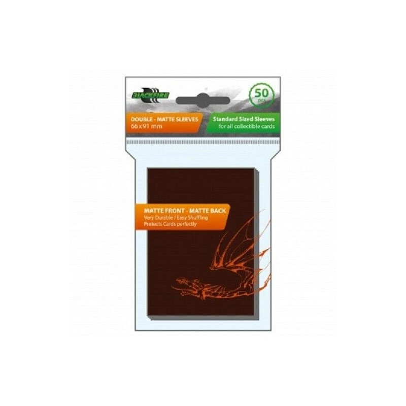 BLACKFIRE 50 PZ Standard Double-Matte BROWN BOARD GAME BUSTINE 66x91mm - BF03846