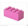 LEGO CONTENITORE ROSA DEEP PINK 2X4 LUNCH MINI BOX BATTESIMO COMUNIONE CONFETTI