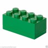 LEGO CONTENITORE VERDE GREEN 2X4 LUNCH MINI BOX BATTESIMO COMUNIONE CONFETTI