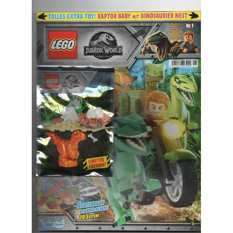 LEGO JURASSIC WORLD RIVISTA MAGAZINE N. 1 IN TEDESCO + POLYBAG ESCLUSIVA NUOVA LEGO JURASSIC WORLD RIVISTA MAGAZINE N. 1 IN TEDESCO + POLYBAG ESCLUSIVA NUOVA