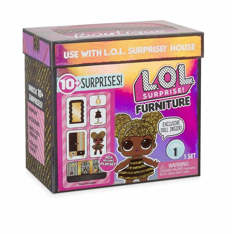 LOL SURPRISE FURNITURE BOUTIQUE WITH QUEEN BEE + 10 SORPRESE ORIGINALE MGA