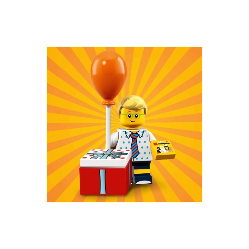 LEGO MINIFIGURES SERIE 18 71021-16 BIRTHDAY PARTY BOY ragazzo compleanno UNA ...