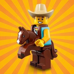 LEGO MINIFIGURES SERIE 18 71021 - 15 COWBOY COSTUME GUY ragazzo UNA MINIFIGURE