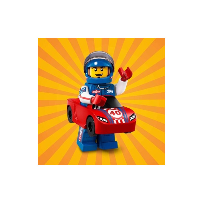 LEGO MINIFIGURES SERIE 18 71021 - 13 RACE CAR GUY ragazzo pilota UNA MINIFIGURE
