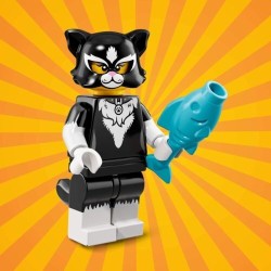 LEGO MINIFIGURES SERIE 18 71021 - 12 CAT COSTUME GIRL ragazza gatto UNA MINIF...