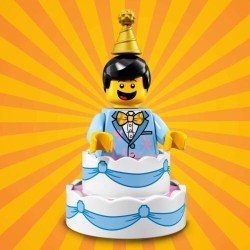 LEGO MINIFIGURES SERIE 18 71021 - 10 BIRTHDAY CAKE GUY ragazzo torta UNA MINI...