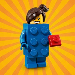 LEGO MINIFIGURES SERIE 18 71021 - 3 BRICK SUIT GIRL ragazza mattoncino - UNA ...